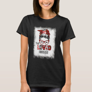 Bleached Messy Bun One Loved Fundraiser Valentine' T-Shirt