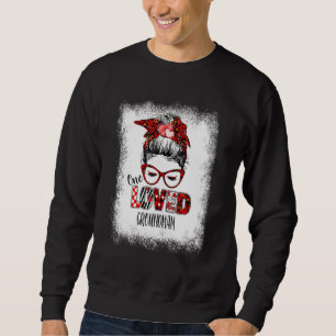 Bleached Messy Bun One Lovedgroundman Valentine's Sweatshirt