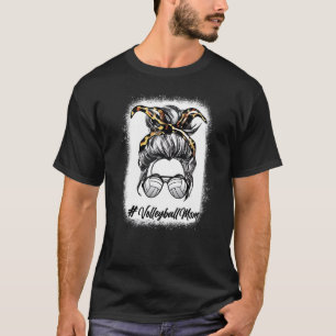Bleached Messy Bun Volleyball Mother Bandanna Moml T-Shirt