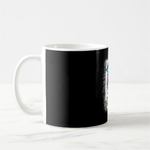Bleached messy bun warrior prevention awareness coffee mug
