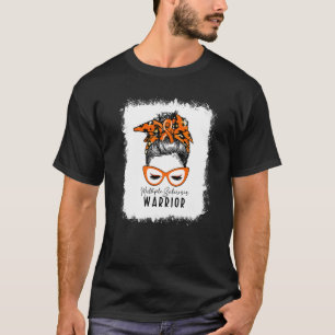 Bleached Multiple Sclerosis Warrior Messy Bun Ms W T-Shirt