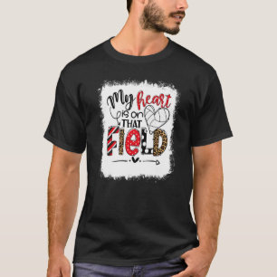 Bleached My Heart Is On That Field Volleyball Mum T-Shirt