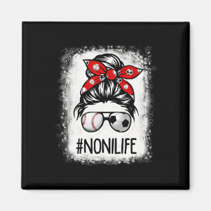Bleached Noni Life Soccer Messy Bun Bysebyll Game  Magnet