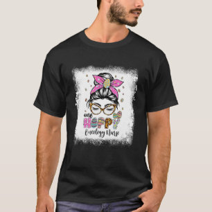 Bleached One Hoppy Oncology Nurse Bunny Easter Day T-Shirt
