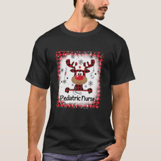 Bleached Paediatrics Nurse Life Reindeer Christmas T-Shirt