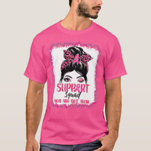 Bleached Pink Ribbon Support Squad Awareness (1) T-Shirt