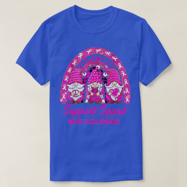 Bleached Pink Ribbon Support Squad Awareness  (35) T-Shirt (Design Front)