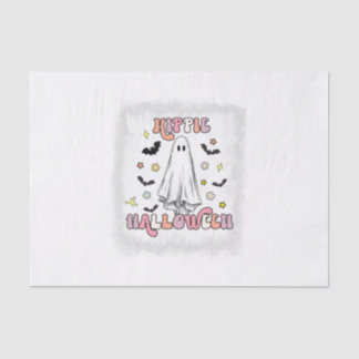 Bleached Retro Hippie Halloween Ghost Boo Spooky H Tissue Paper