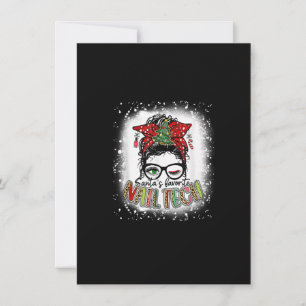 Bleached Santa's Favourite Nail Tech Messy Bun Chr Invitation