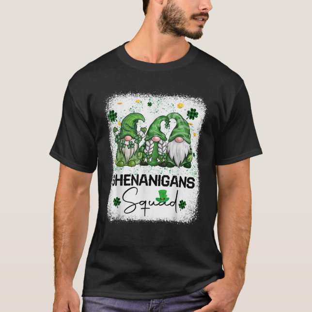 Bleached Shenanigans Squad St Patricks Day Gnomes  T-Shirt (Front)