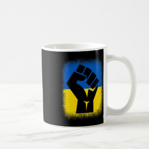 Bleached Shirts Fist Flag I Stand With Ukraine Sol Coffee Mug