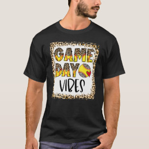 Bleached Softball Game Day Vibes Softball Mum Life T-Shirt
