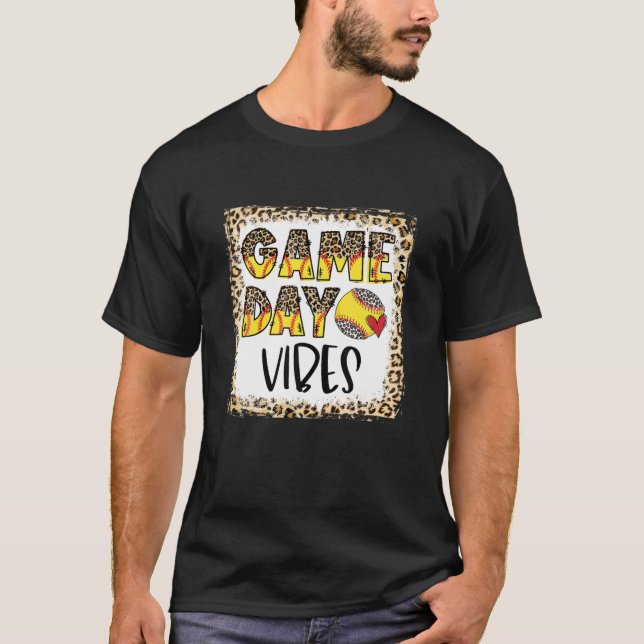 Bleached Softball Game Day Vibes Tee Softball Mum (Front)