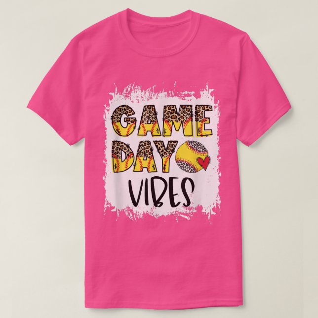 Bleached Softball Game Day Vibes Tee Softball Seas (Design Front)