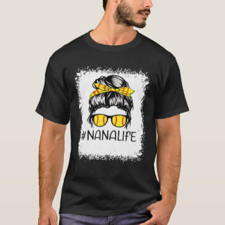 Bleached Softball Nana Life Softball Nana Messy Bu T-Shirt