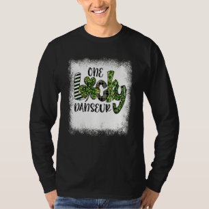 Bleached St Patricks Day Leopard One Lucky Danseur T-Shirt