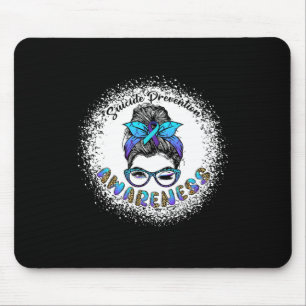 Bleached Suicide Prevention Awareness Messy Bun Gi Mouse Mat