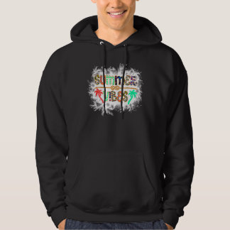 Bleached Summer Vibes Palm Tree Hello Summertime B Hoodie