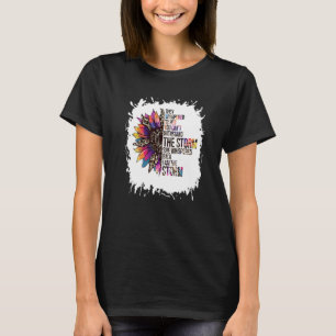 Bleached Sunflower I Am The Storm Women Girl Femin T-Shirt