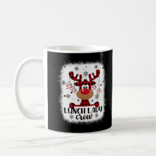 Bleached Teacher Squad Reindeer Lunch Lady Christm Coffee Mug