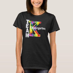Bleached Teacher & Student Team Kindergarten Back T-Shirt