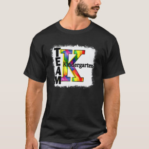 Bleached Teacher & Student Team Kindergarten Back T-Shirt