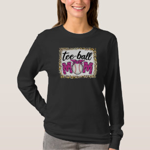 Bleached Teeball Mum Leopard Teeball Mum Mother's T-Shirt