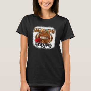 Bleached Touchdown Season Western Football Cowhide T-Shirt