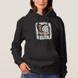Bleached Volleyball Game Day Vibes Volleyball Mum  Hoodie