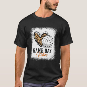 Bleached Volleyball Game Day Vibes Volleyball Mum T-Shirt