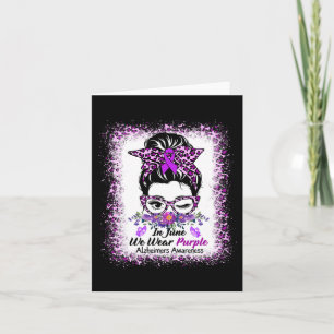 Bleached We Wear Purple Heimerheimer Awareness Mes Card
