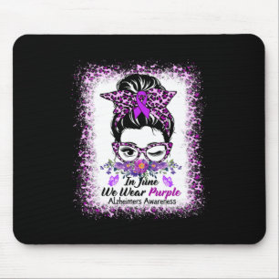 Bleached We Wear Purple Heimerheimer Awareness Mes Mouse Mat
