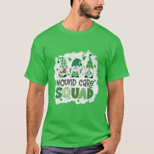 Bleached Wound Care Squad Gnomies St Patricks Day T-Shirt