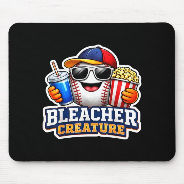 Bleacher creature baseball fan supporter game day mouse mat (Front)