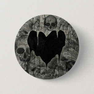 Bleak Heart Gothic Valentine 6 Cm Round Badge