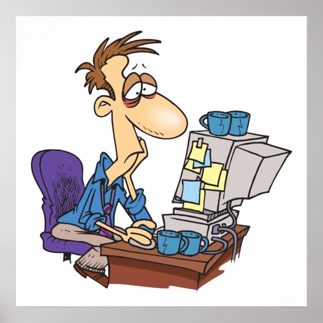 Bleary Eyed Man Poster (Front)