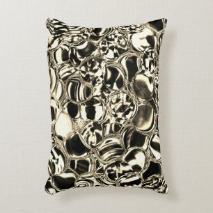 Blebs of gold or bubbles of glass? decorative cushion