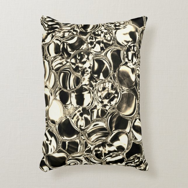 Blebs of gold or bubbles of glass? decorative cushion (Front(Vertical))