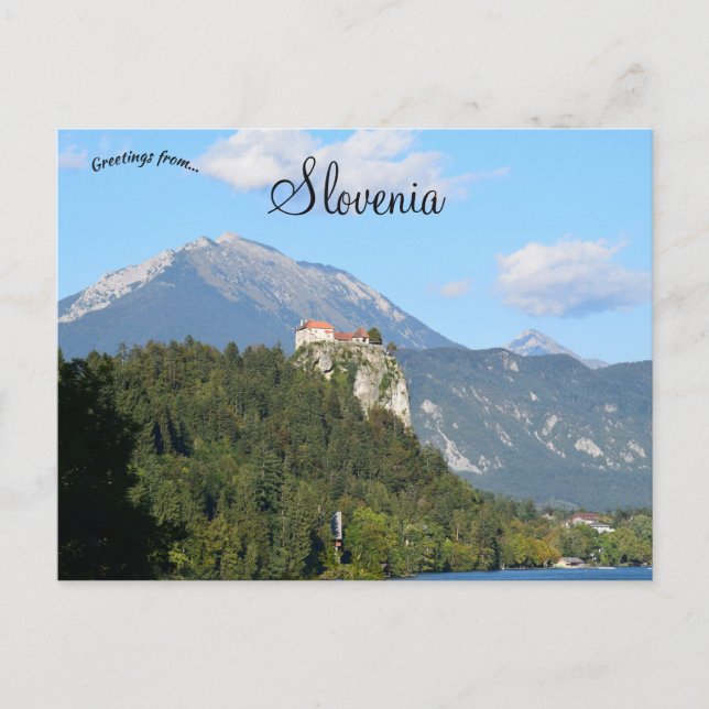 Bled Castle in Bled Lake Region of Slovenia Postcard (Front)
