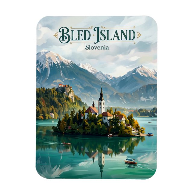 Bled Island Slovenia Magnet (Vertical)