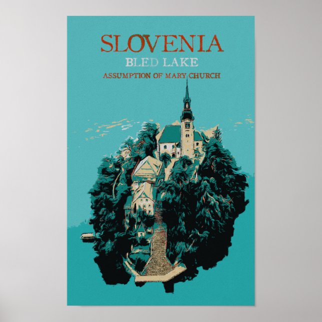 Bled Lake, Julian Alps, Slovenia Poster (Front)