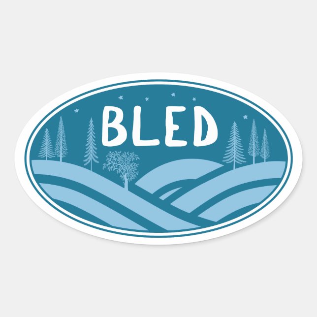Bled Slovenia Outdoors Oval Sticker (Front)