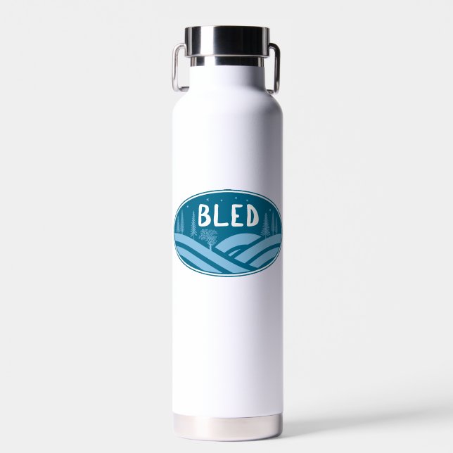 Bled Slovenia Outdoors Water Bottle (Front)