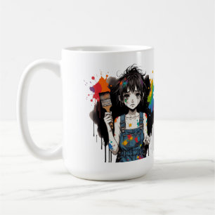 Bleed Colors Crying Artist Girl Manga Anime Creati Coffee Mug
