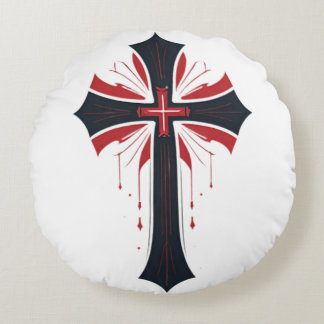 Bleeding Cross Round Cushion
