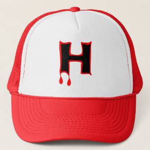╚»★Bleeding Devil's Teeth-Initial H Trucker Hat★«╝ Hat