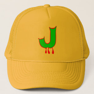 ╚»★Bleeding Devil's Teeth-Initial J Trucker Hat★«╝ Hat