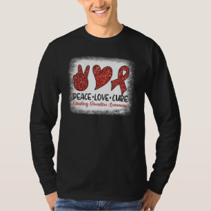 Bleeding Disorder Awareness Peace Love The Cure T-Shirt