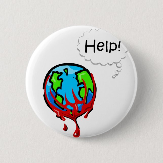 Bleeding Earth 2 6 Cm Round Badge (Front)