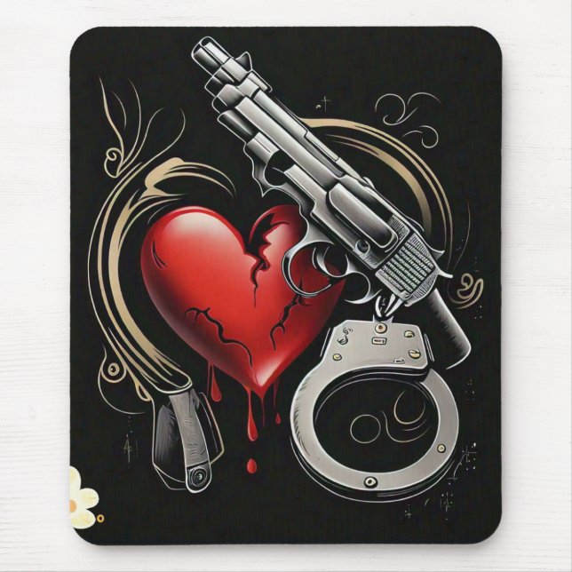 "Bleeding for Love" Mouse Mat (Front)